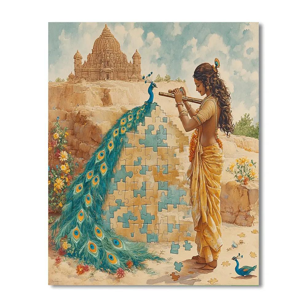 Krishna The Sandstone Puzzle Builder paint by color