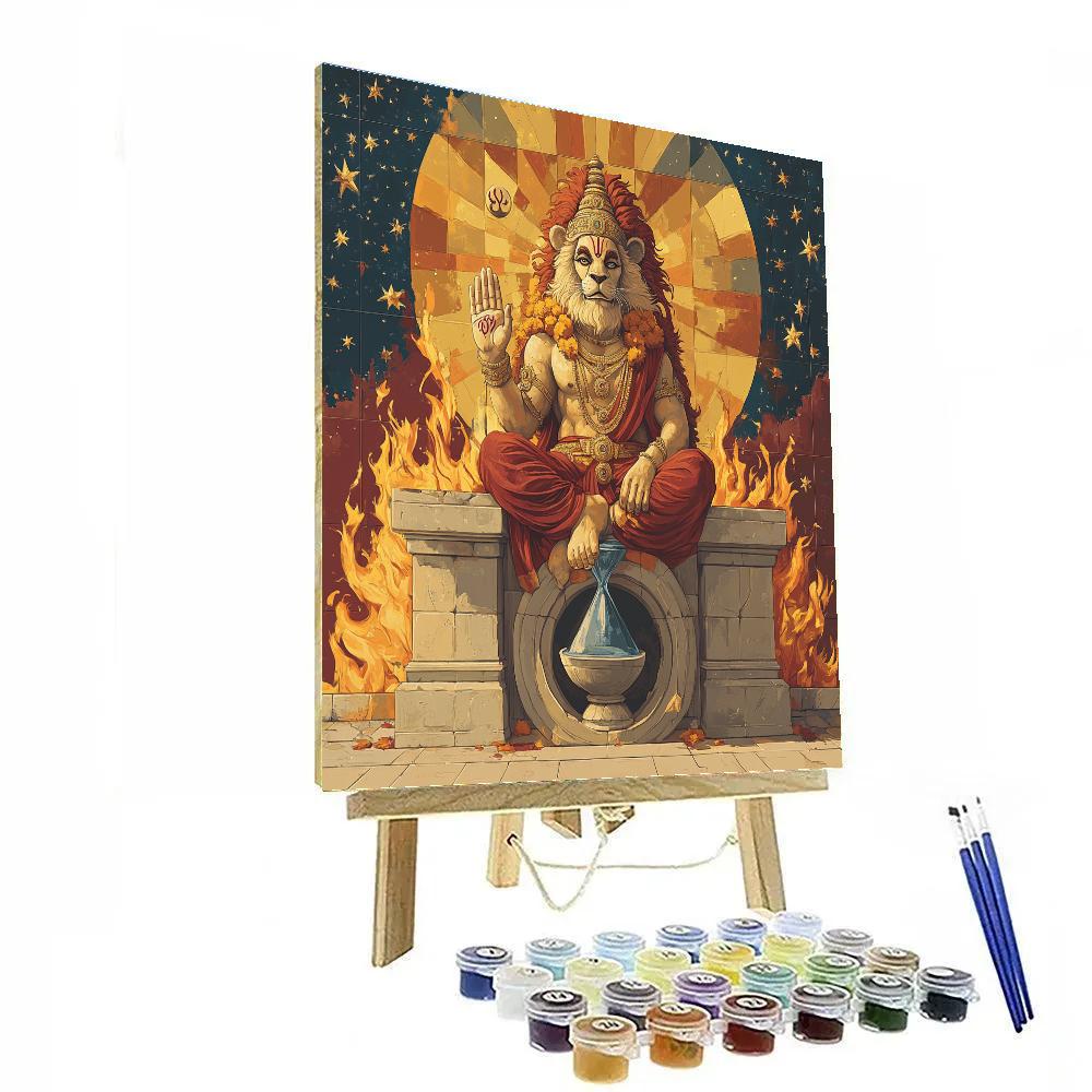 Narasimha Protects The Threshold Of Time painting number kit