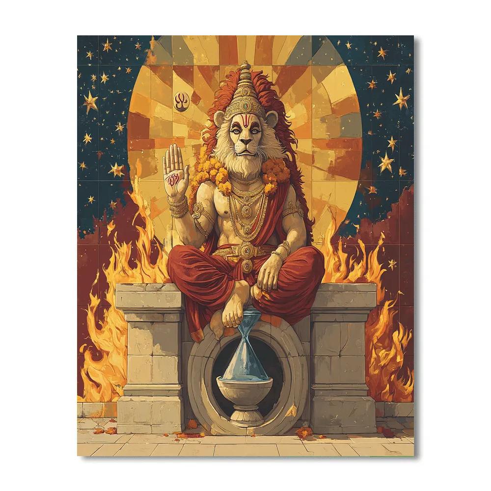 Narasimha Protects The Threshold Of Time painting number kit