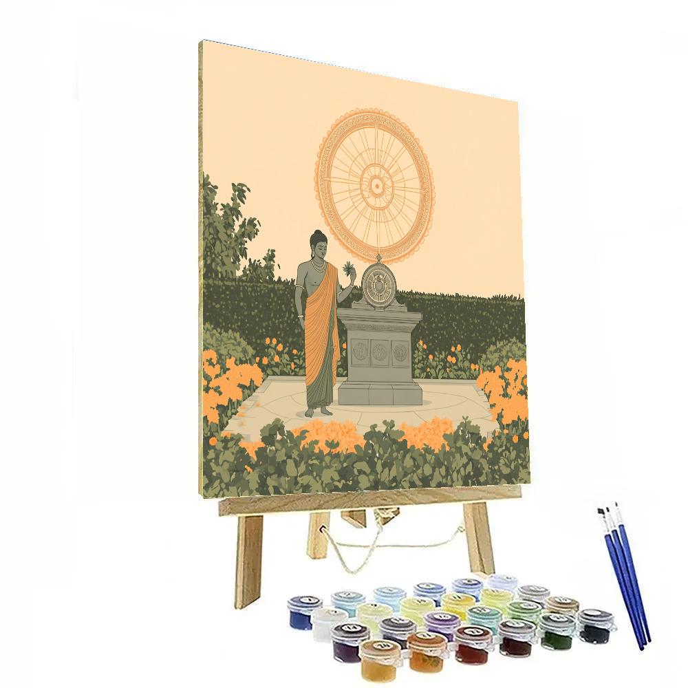 Brahma Sun Dial Garden Pavilion paint by color