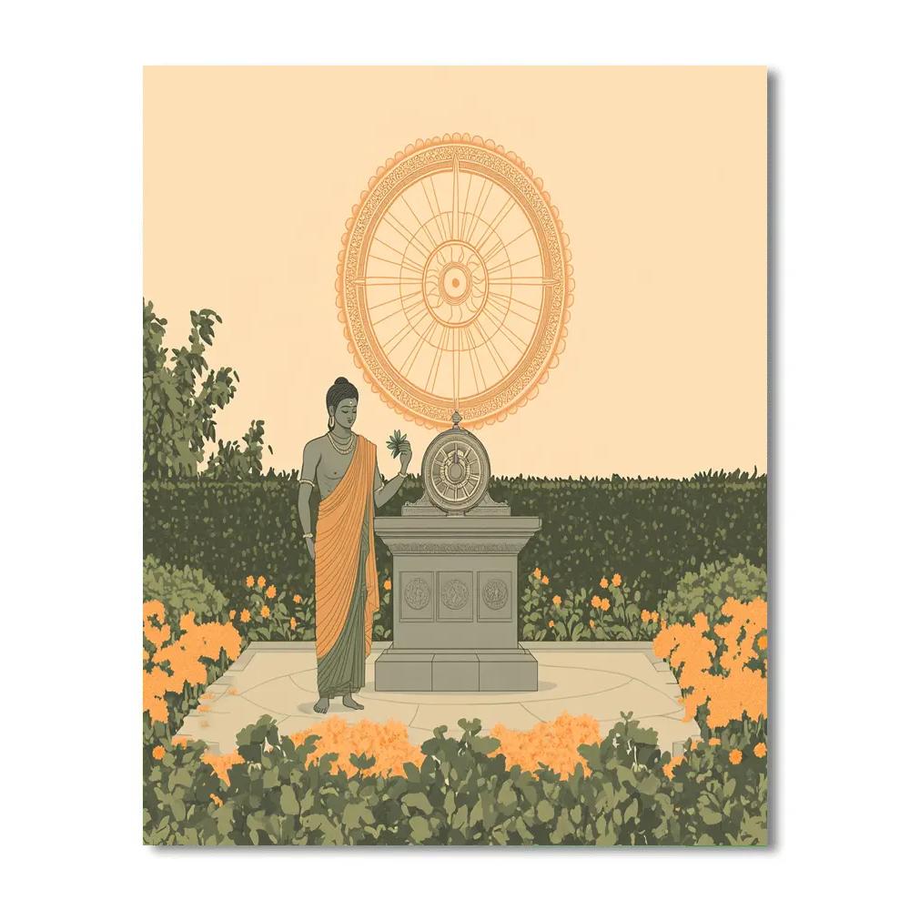 Brahma Sun Dial Garden Pavilion paint by color