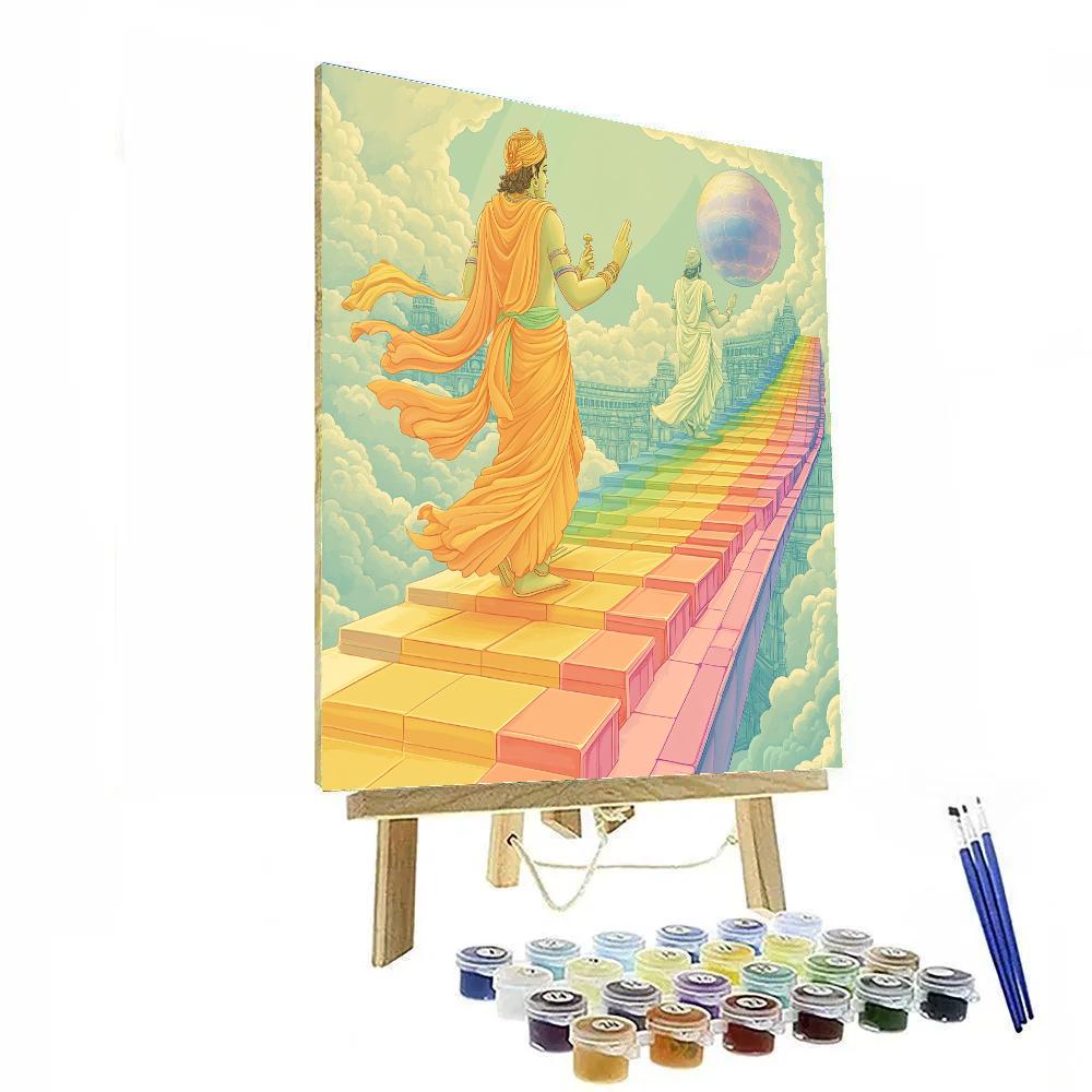Vamana Measures The Sky Bridge paint by color