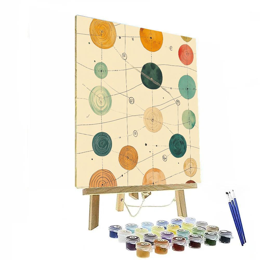 Paul Klee Inspired Playful Solar System Map Paint by numbers kits