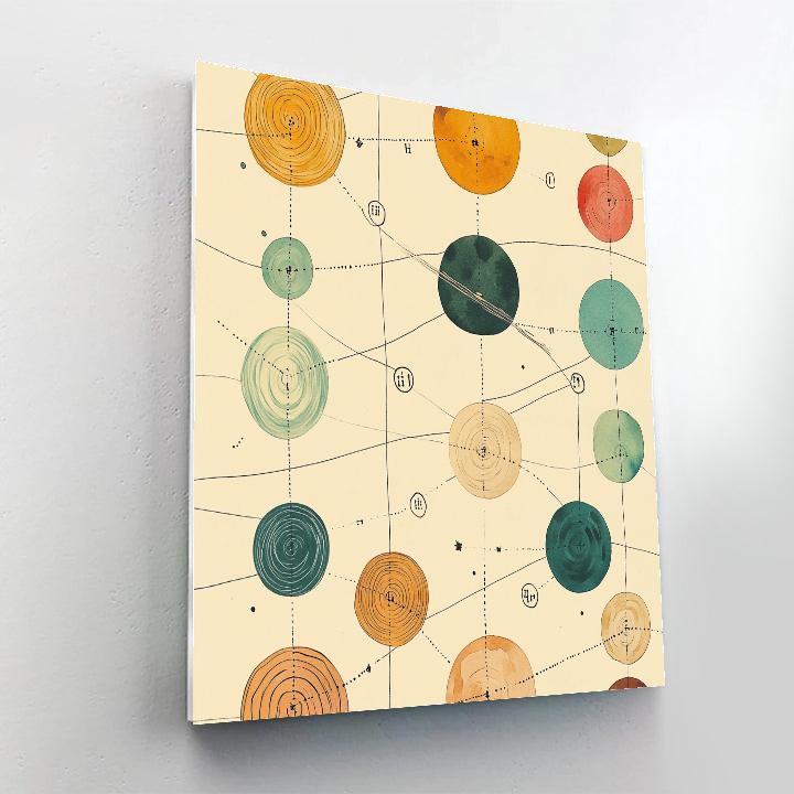 Paul Klee Inspired Playful Solar System Map Paint by numbers kits