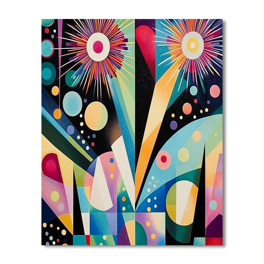 Wassily Kandinsky Inspired Music And Fireworks Abstraction painting number kit