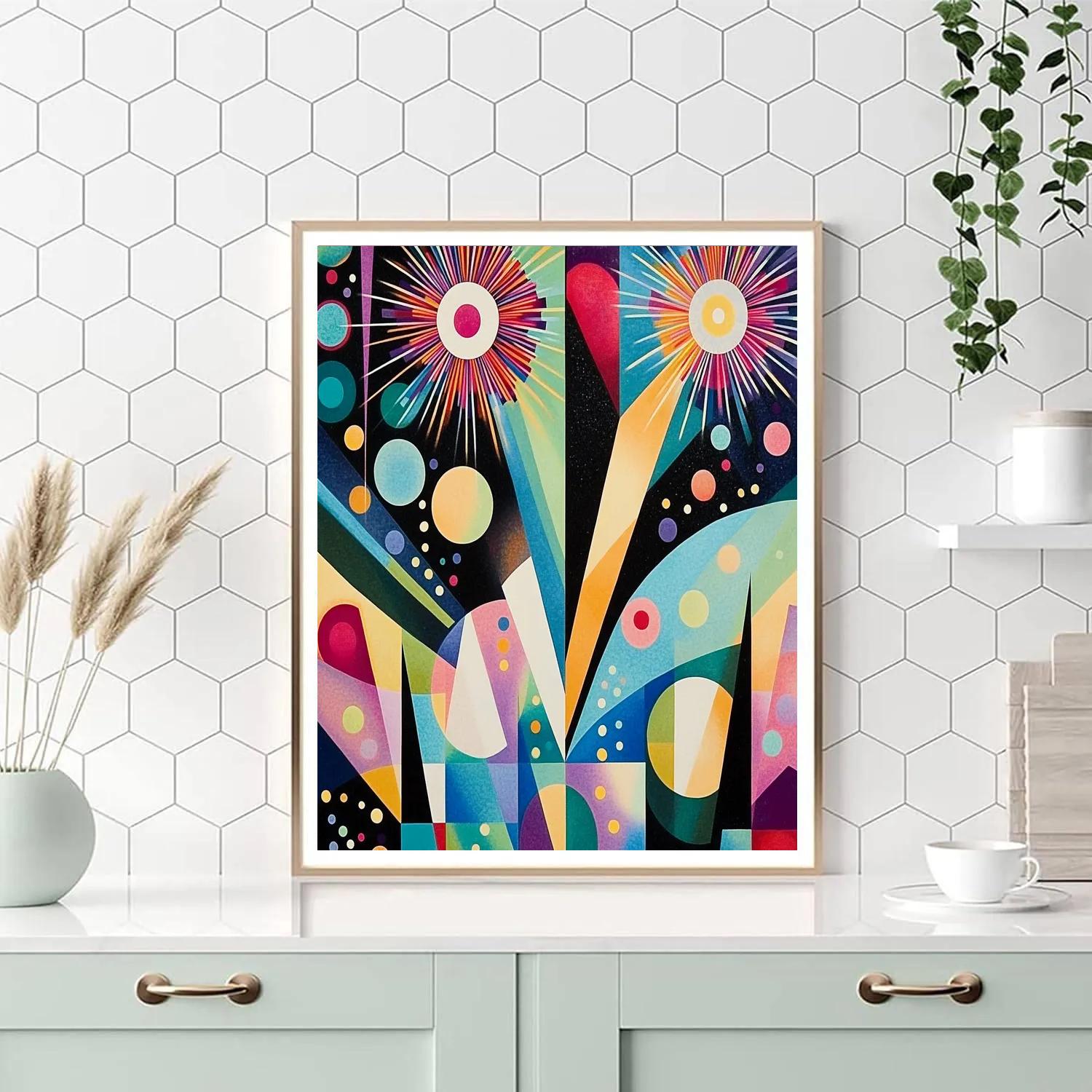 Wassily Kandinsky Inspired Music And Fireworks Abstraction painting number kit