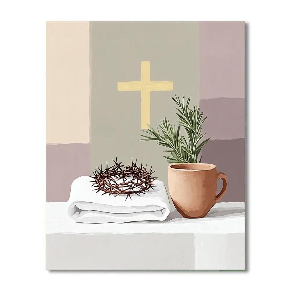 Jesus Crown Of Thorns Still Life Painting by numbers kit