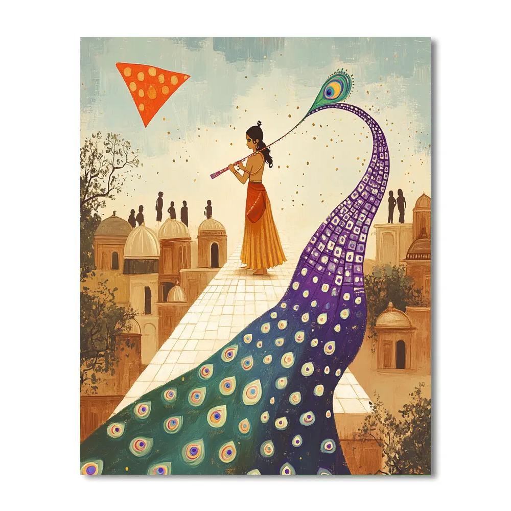 Krishna The Kite Tail Weaver Of Vrindavan painting number kit