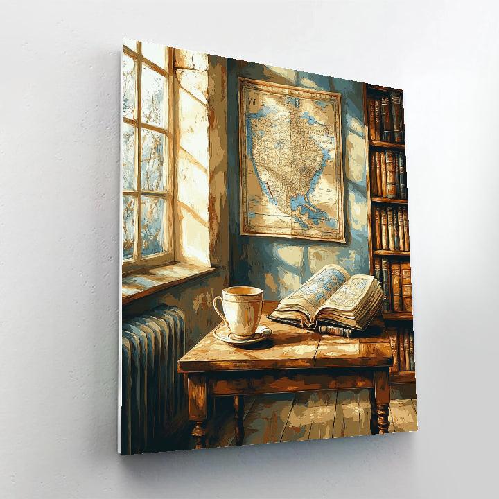 Johannes Vermeer Inspired Quiet Library Morning DIY paint by numbers