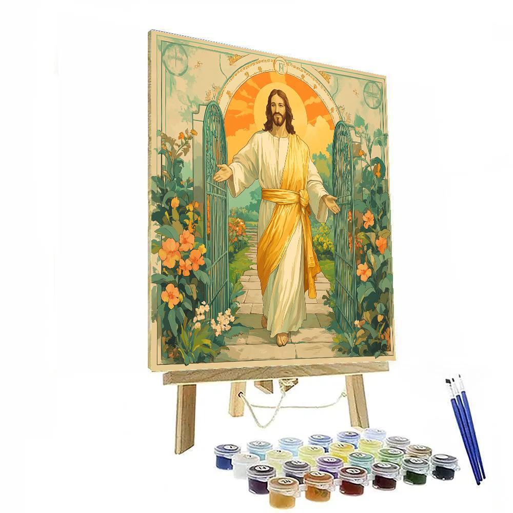 Jesus Resurrection Garden Gate Paint by numbers kits