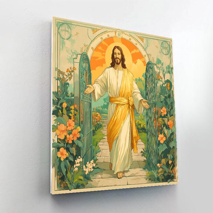 Jesus Resurrection Garden Gate Paint by numbers kits