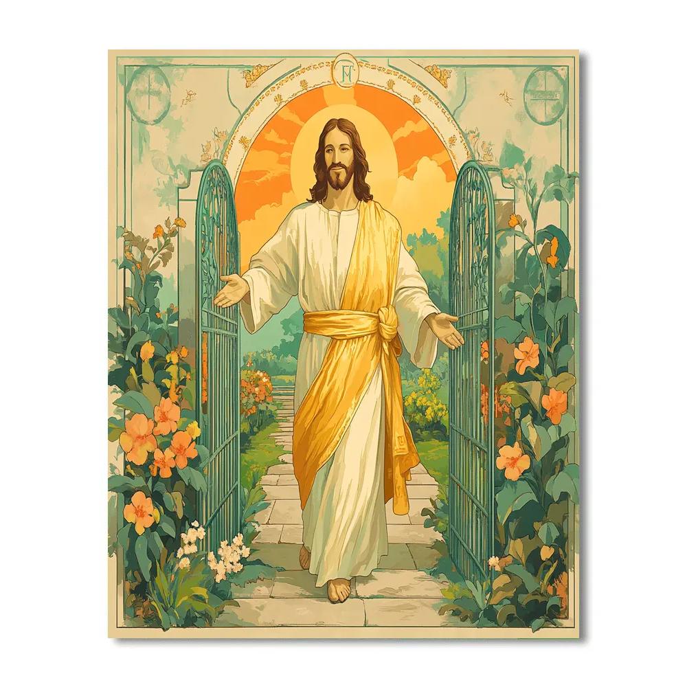 Jesus Resurrection Garden Gate Paint by numbers kits