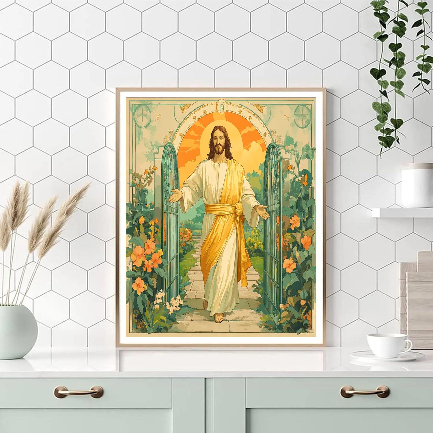 Jesus Resurrection Garden Gate Paint by numbers kits