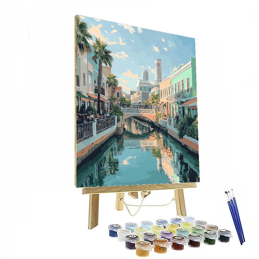 Lively Canal Scene At The Waterkant, Cape Town, South Africa paint by color