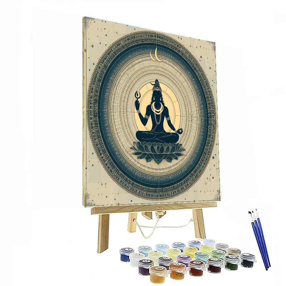 Celestial Sound Mandala With Shiva Presence painting number kit