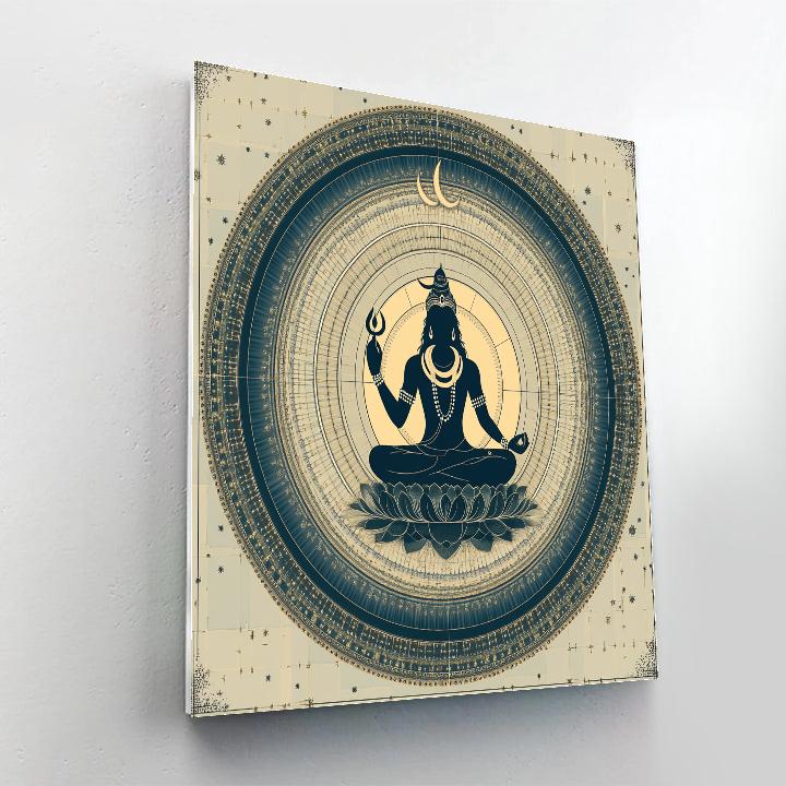 Celestial Sound Mandala With Shiva Presence painting number kit