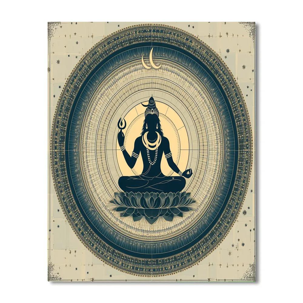 Celestial Sound Mandala With Shiva Presence painting number kit