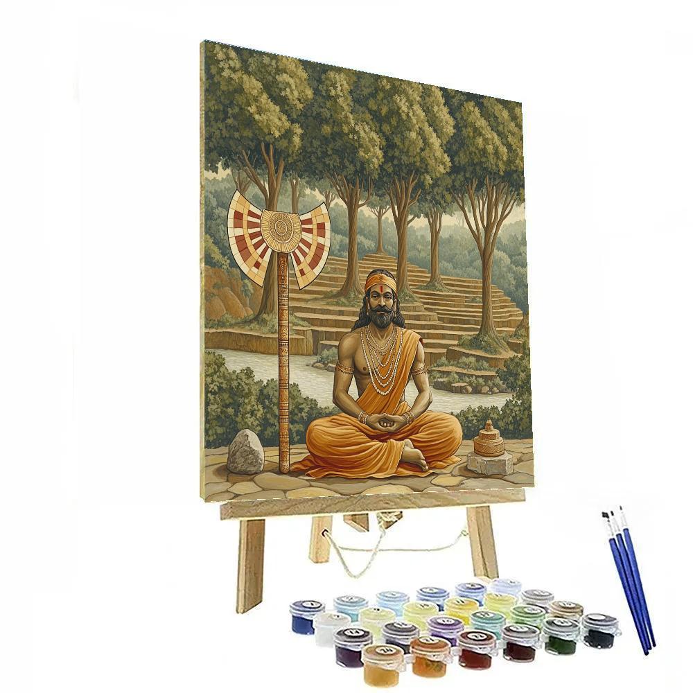 Parashurama Meditates In The Axe Mandala Grove Painting by numbers kit