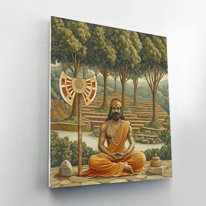Parashurama Meditates In The Axe Mandala Grove Painting by numbers kit