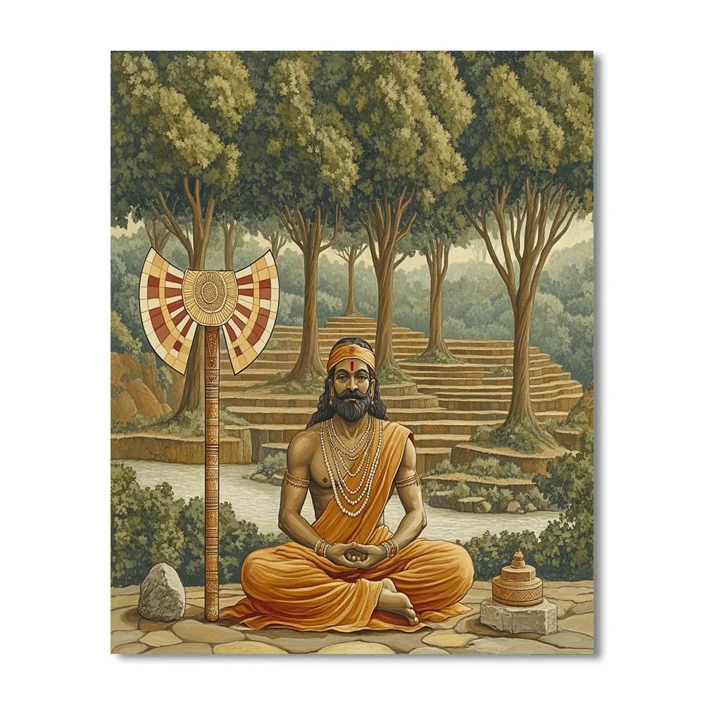 Parashurama Meditates In The Axe Mandala Grove Painting by numbers kit