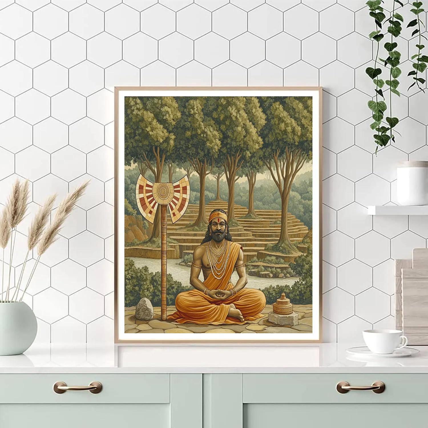 Parashurama Meditates In The Axe Mandala Grove Painting by numbers kit