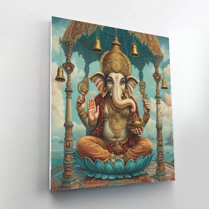 Clockwork Lotus Ganesha Pavilion Paint by numbers kits