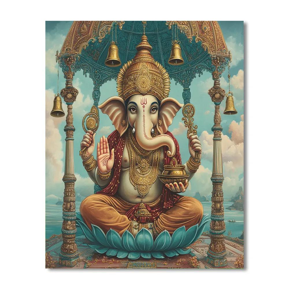 Clockwork Lotus Ganesha Pavilion Paint by numbers kits