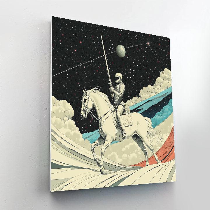 Kalki Rides The Comet White Horse Painting by numbers kit