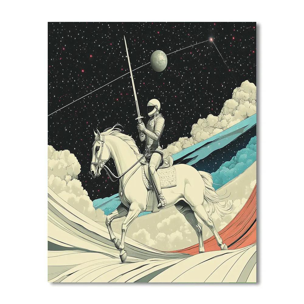 Kalki Rides The Comet White Horse Painting by numbers kit