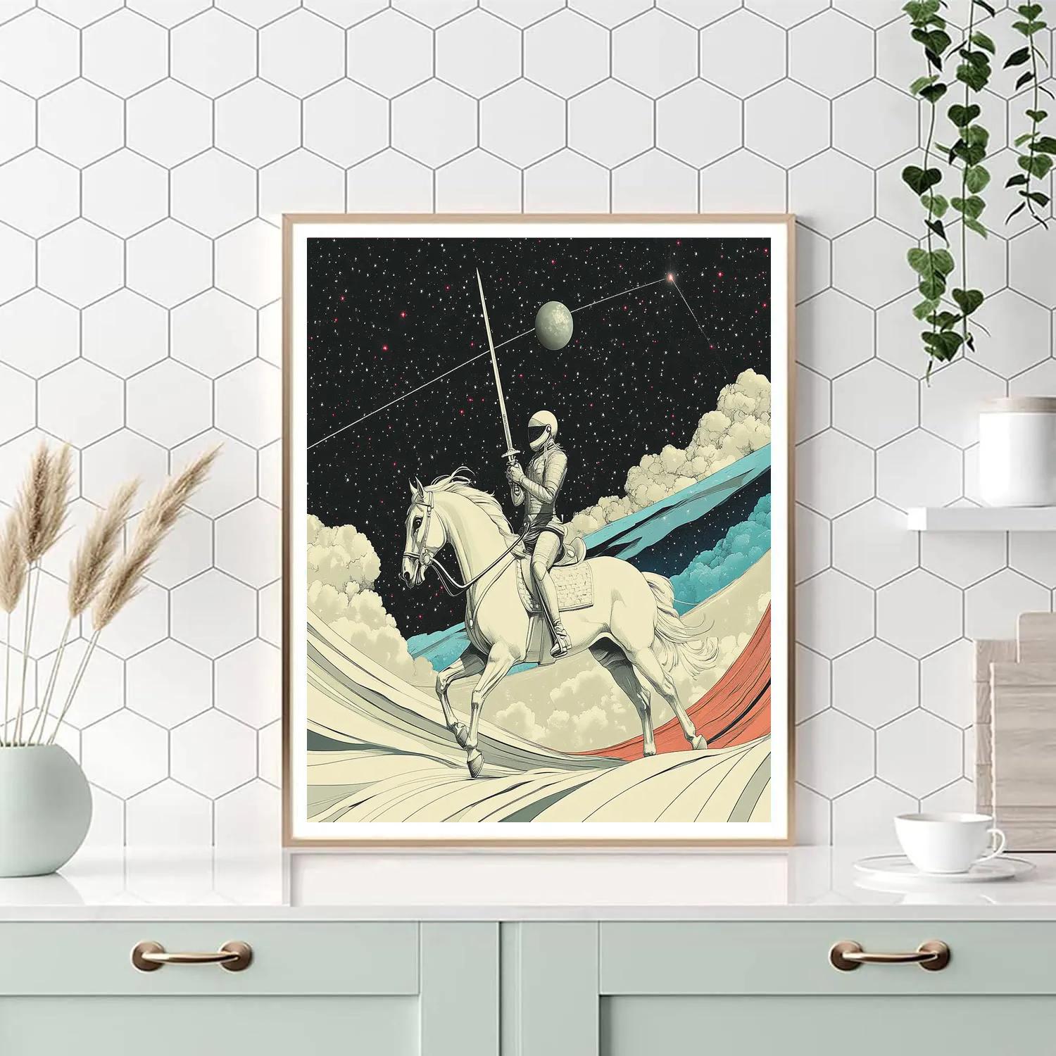Kalki Rides The Comet White Horse Painting by numbers kit