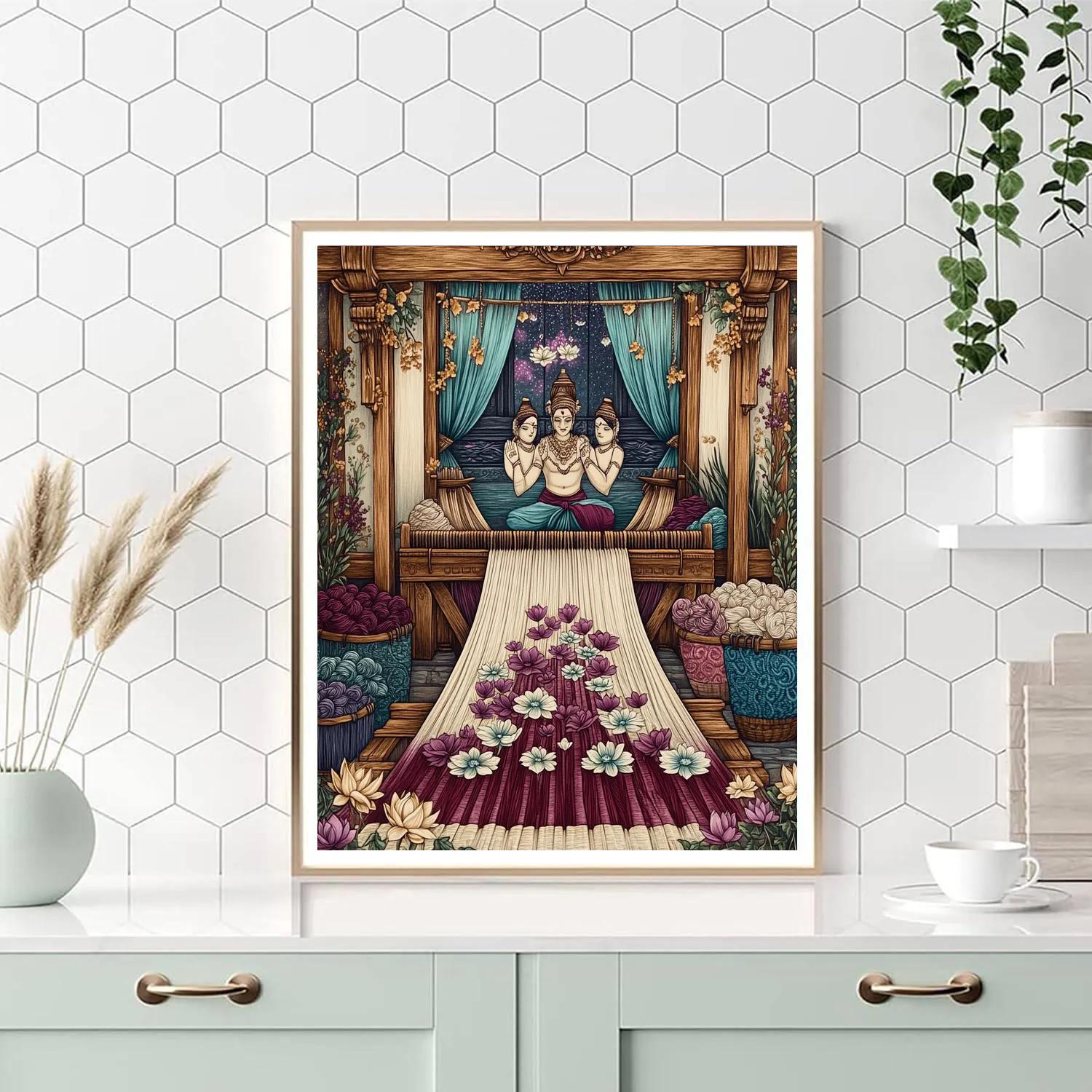 Brahma Artisan Of Sacred Patterned Textiles paint by color