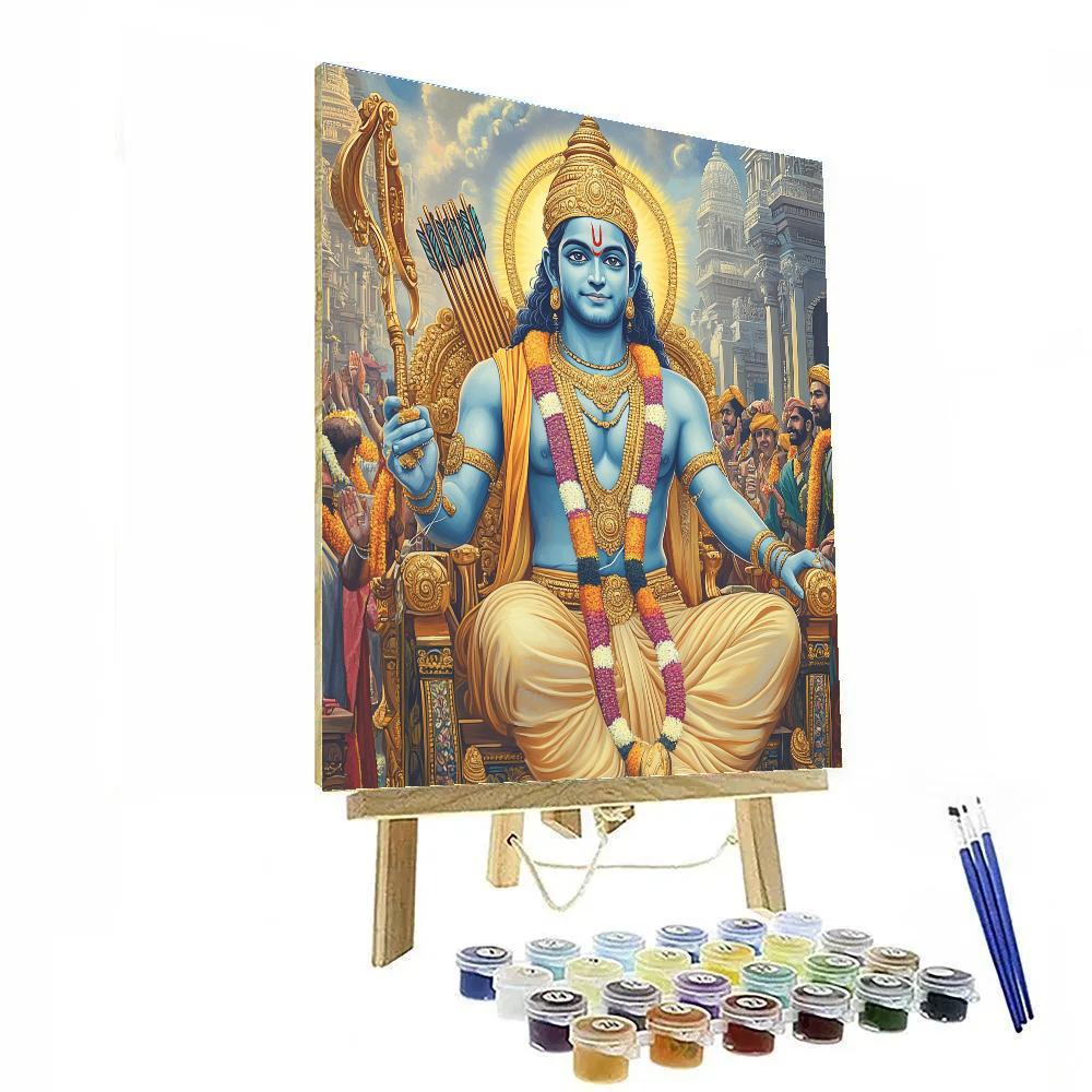 Festival Procession With Rama Centerpiece Paint by numbers kits