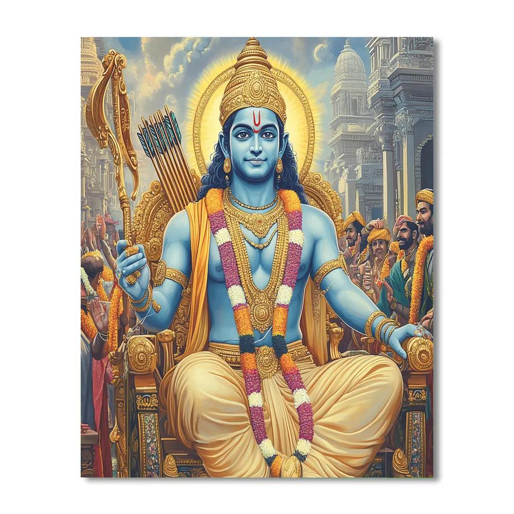 Festival Procession With Rama Centerpiece Paint by numbers kits