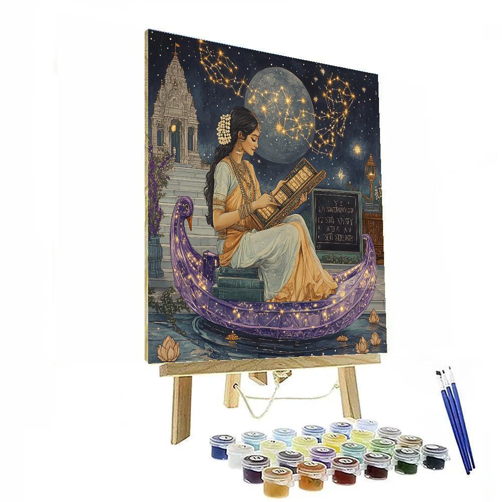 Saraswati At The Crystal Ring Planet Academy Paint by numbers art