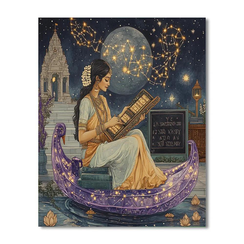 Saraswati At The Crystal Ring Planet Academy Paint by numbers art