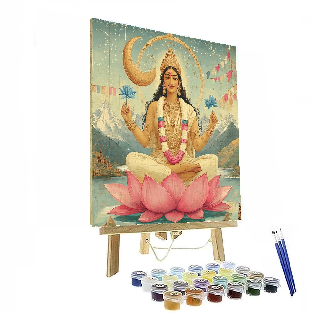 Parvati At The Lunar Lotus Observatory paint by color