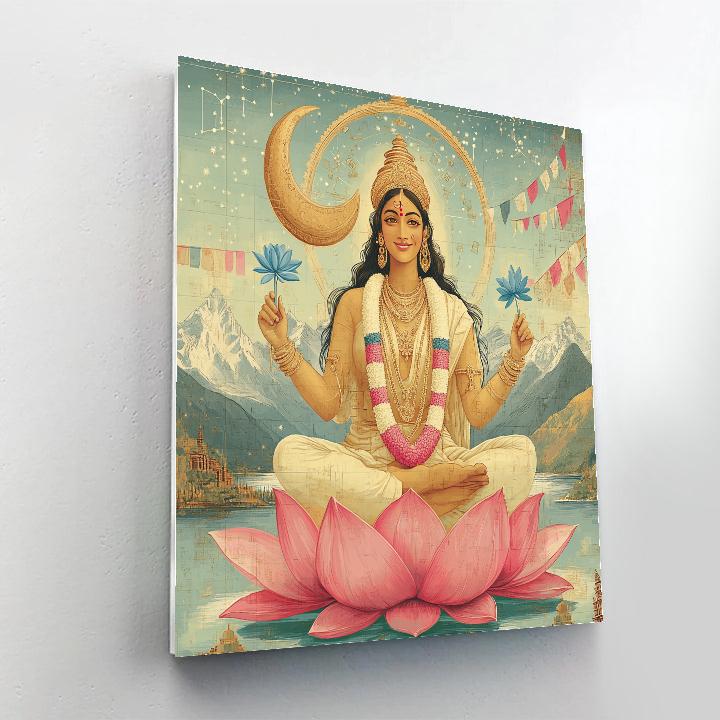 Parvati At The Lunar Lotus Observatory paint by color