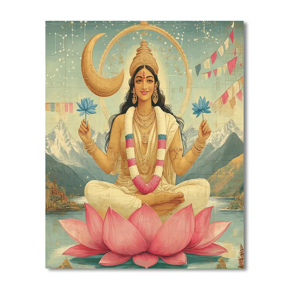 Parvati At The Lunar Lotus Observatory paint by color