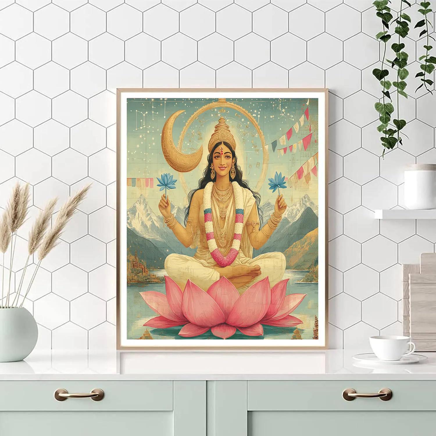 Parvati At The Lunar Lotus Observatory paint by color