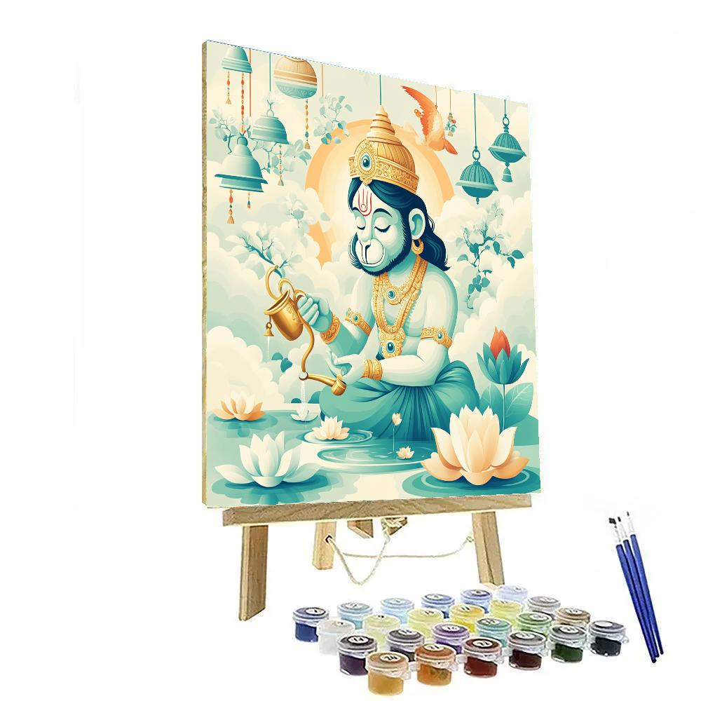 Sky Garden Hanuman paint by number