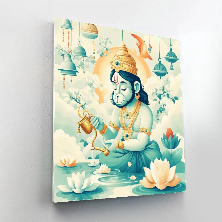 Sky Garden Hanuman paint by number
