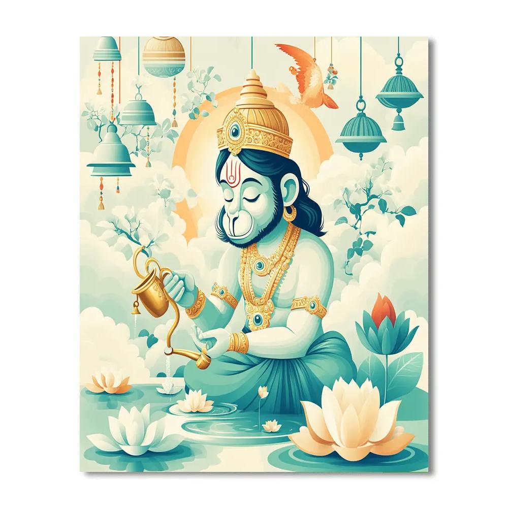 Sky Garden Hanuman paint by number