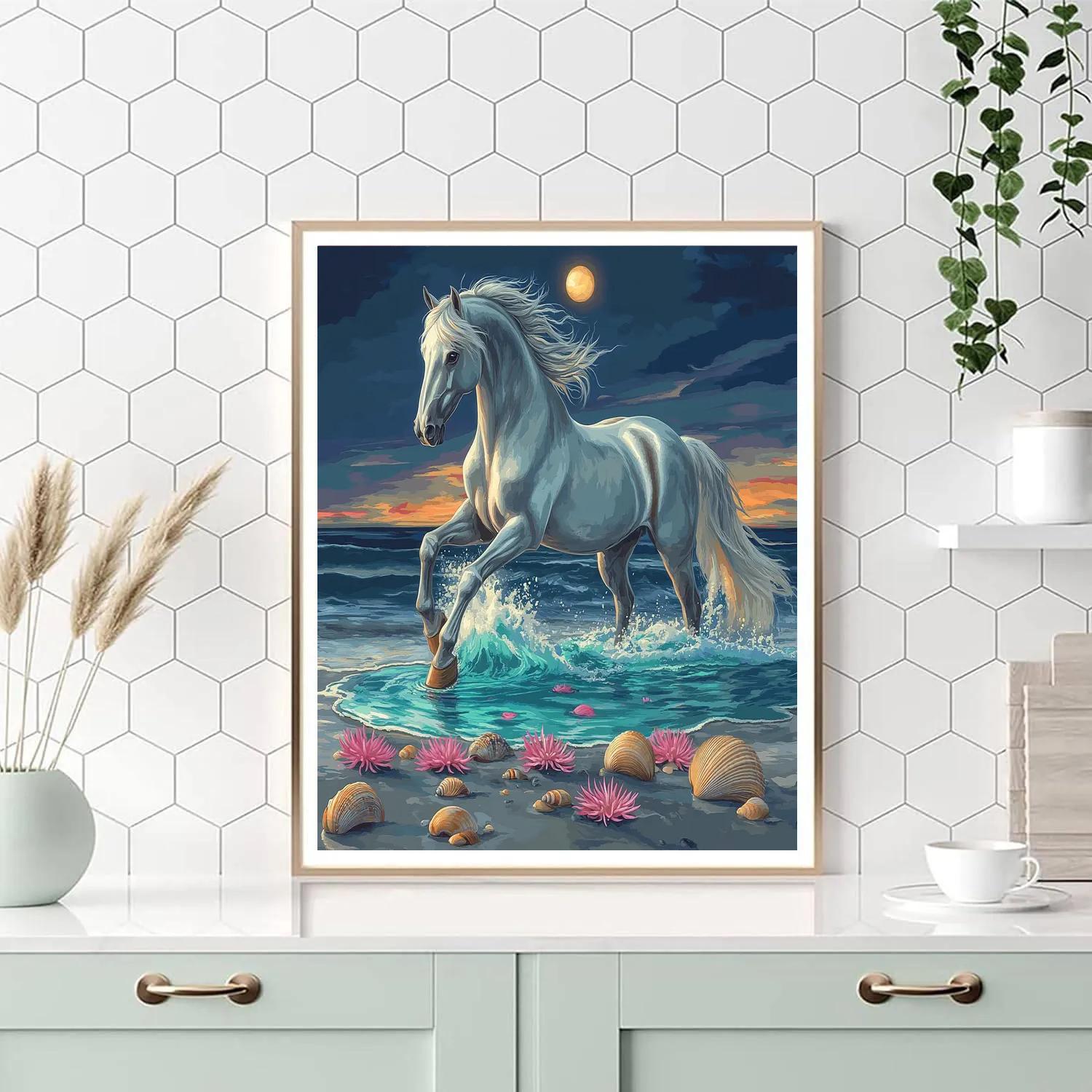 Tidepool Stargazer Horse paint by numbers