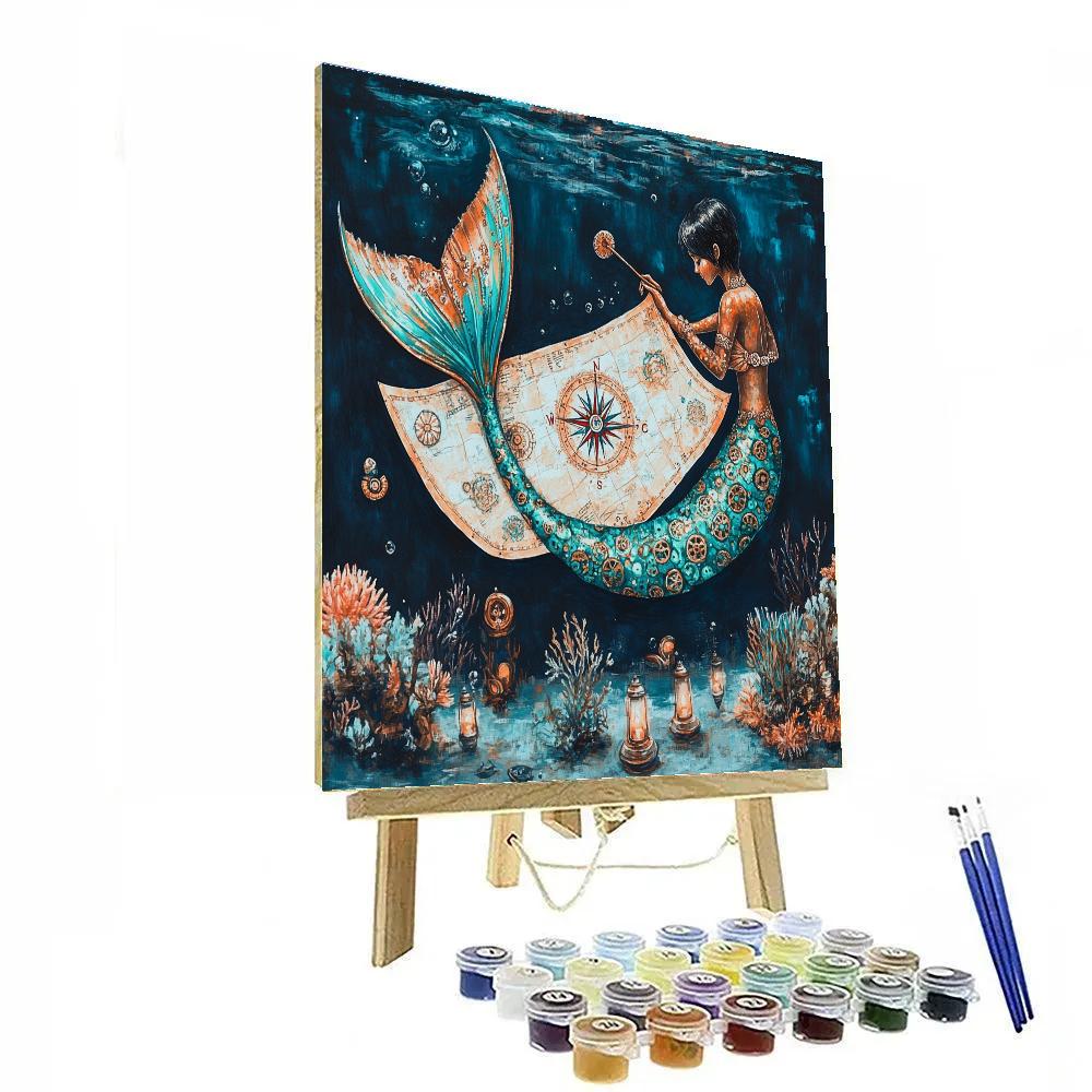 Clockwork Reef Mermaid Cartographer paint by numbers