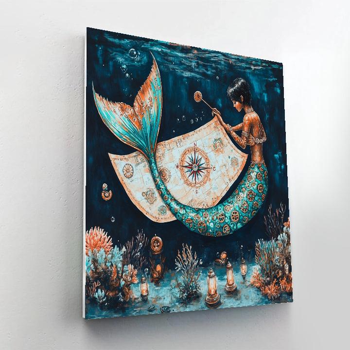 Clockwork Reef Mermaid Cartographer paint by numbers