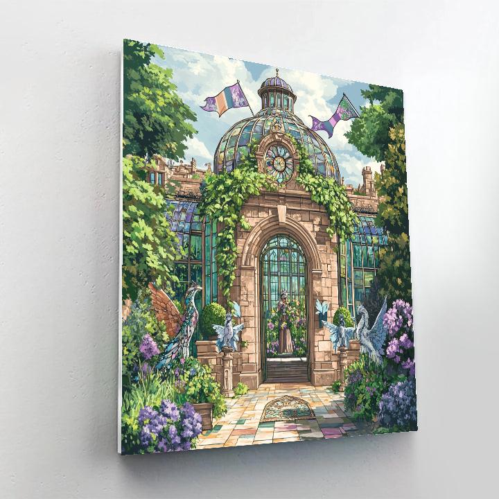 Glasswright Garden With Castle Heart Paint by numbers kits