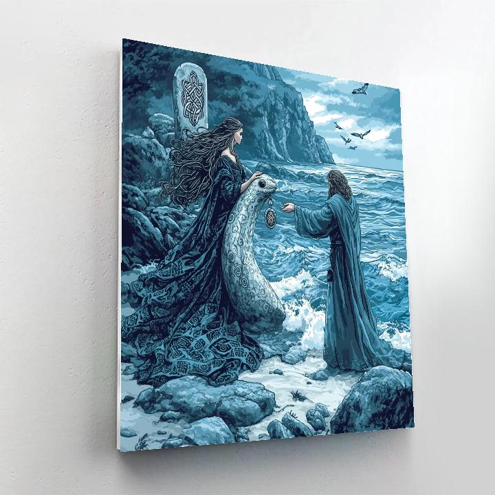 Celtic Selkie Covenant On Stormglass Shore Painting by numbers kit