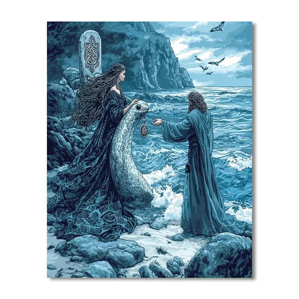 Celtic Selkie Covenant On Stormglass Shore Painting by numbers kit