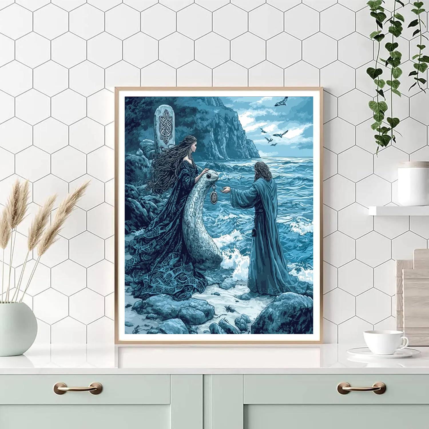 Celtic Selkie Covenant On Stormglass Shore Painting by numbers kit