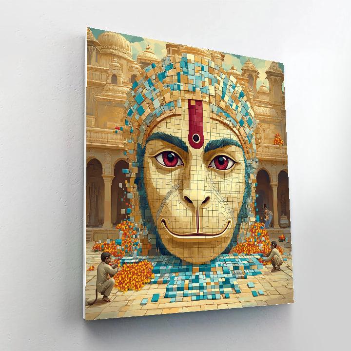 Temple Mosaic Hanuman Portrait Paint by numbers kits